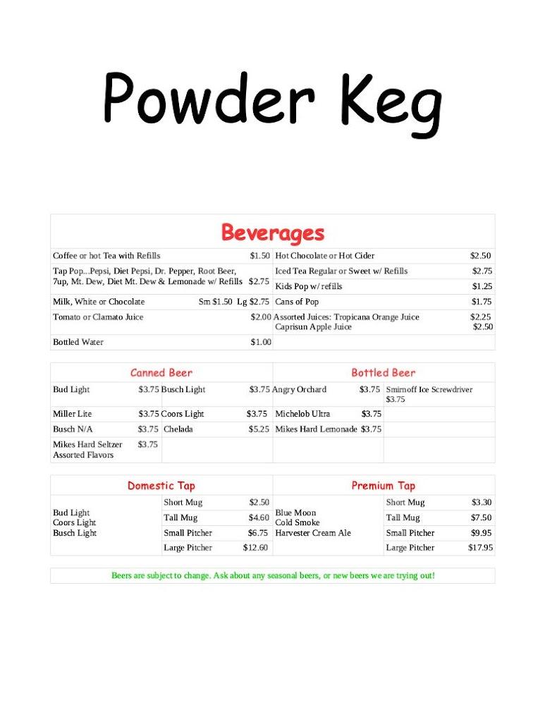 Powder Keg Menu image 2
